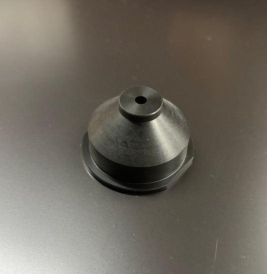 Black plastic flush nozzle for Mitsubishi EDM - 4mm hole diameter